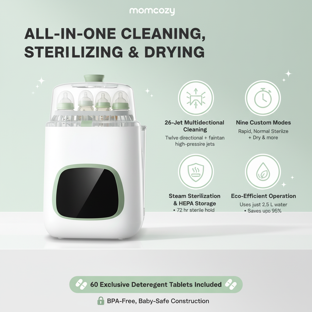 Momcozy KleanPal Pro Baby Bottle Washer and Sterilizer